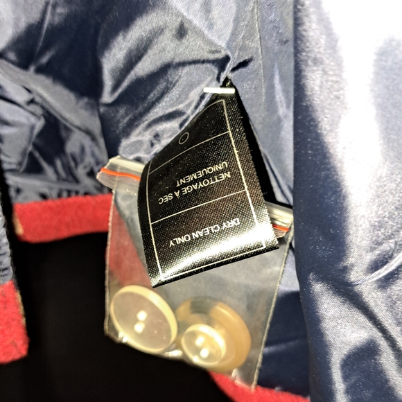 Jack by BB Dakota Women's Bold Striped Pea Coat - Red, Navy, and Cream - Picture 4 of 11